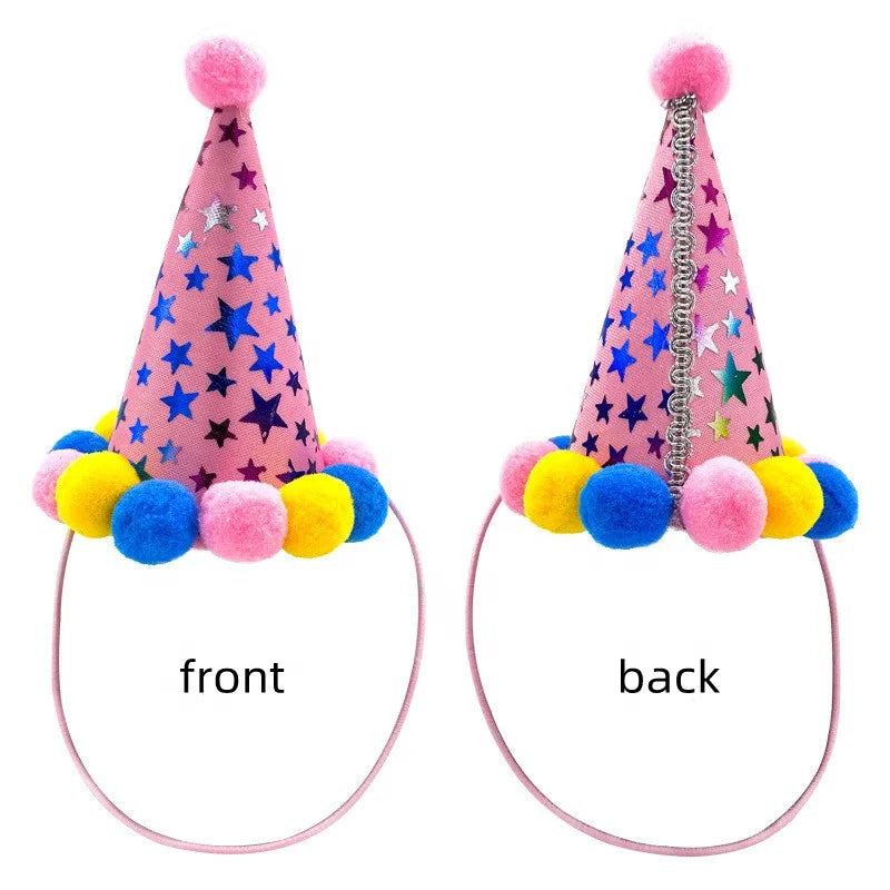 Decorative Pompom Hat for Dogs/Cats Promotional Party Supplies Pet Props