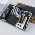 Men'S Set Gift Sunglasses Rosary Tie Pu Belt Luxury Business Jesou Men'S Wear Gift