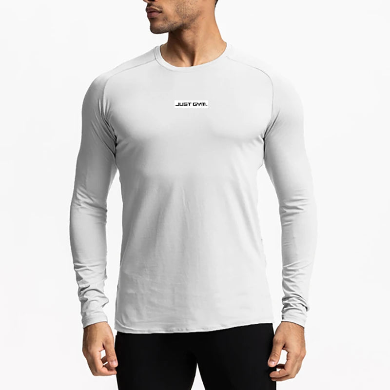 Men Compression Quick Dry Running T Shirt Fitness Tight Long Sleeve Sport Tshirt Training Jogging Shirts Gym Sports Clothing