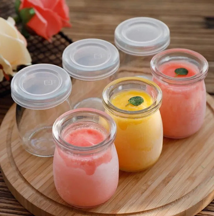 100ml Glass Yogurt Bottle Pudding Jar Jelly Mousse Dessert Cup Fresh Milk Bottle