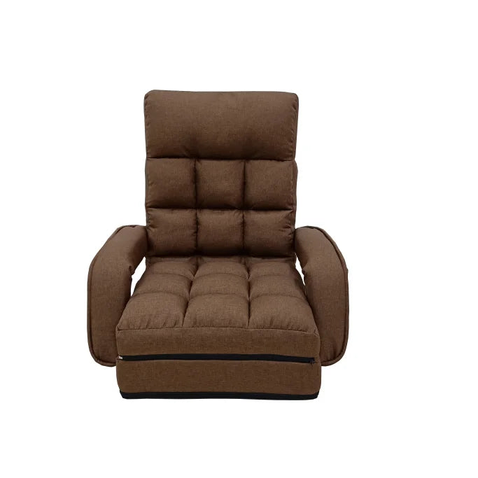 Modern Recliner Sofa Chair with Tatami Design Folding Floor Lounge for Leisure for Living Room Use