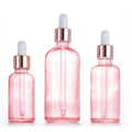 Hot Sale Premium Pink 10ml 5ml 20ml 30ml 50ml 100ml Round Shoulder White Dropper Glass Skin Care Cosmetic Oil Dropper Bottle