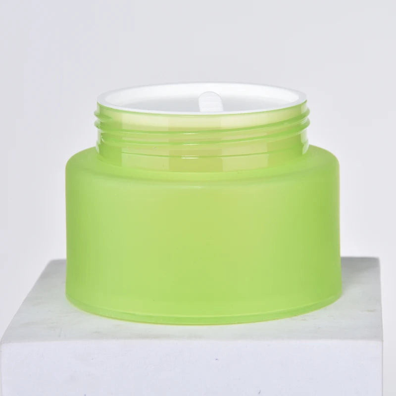 Recyclable Custom Color 100ml Double Wall PP Material Wide Mouth Jar for Cream Lotion with Screw Cap Inner Lid
