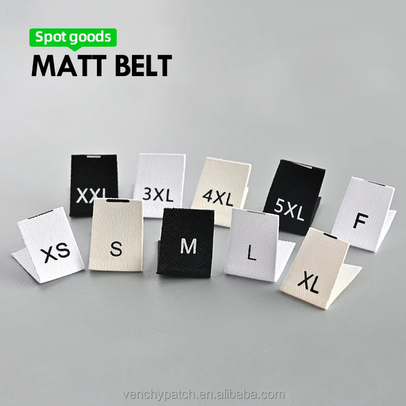 Satin Clothing Size Label Neck Label with Printing Code Marking Ribbon Type Size Inventory Clothing