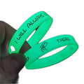 Wholesale Custom Logo Silicone Promotional Wristbands Bright Fluorescent Glow in the Dark with Personalized Message