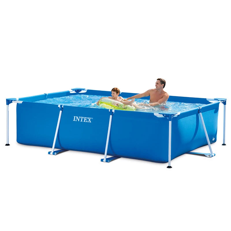 Intex Steel Framed Above Ground Swimming Pool Model ADS-IWP2827 for Backyard Family Use