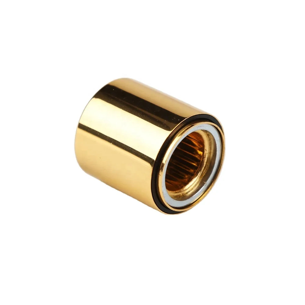 Shiny Gold Aluminium-Plastic Perfume Cap for Bottles Easy Open