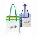 Horizons Stylish Letter Pattern Design Non-Woven Laminated Medium Size Advertising Use Shopping Bag Shoulder Straps Front Slash