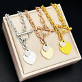 Fashion Design Ins Titanium Steel Lady OT Buckle Heart Stainless Steel Lady Bracelet Accessories