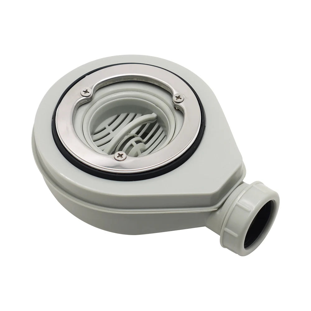 GUIDA 718013  71801323 Modern Style PP Main Body Decorative Plastic Grey Hair Catcher Shower Tray Drain with SS304 Cover