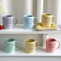 M Creative Letters Cups Korean Ins Style Ceramic Mugs for Breakfast Milk Yogurt Oat Cereal Coffee Home Kitchen Decoration Mug