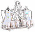 Nice Business Gift Luxurious 6pcs Cawa Cup Tea Thermos Bottle Vacuum Flask Set with Plastic Lid