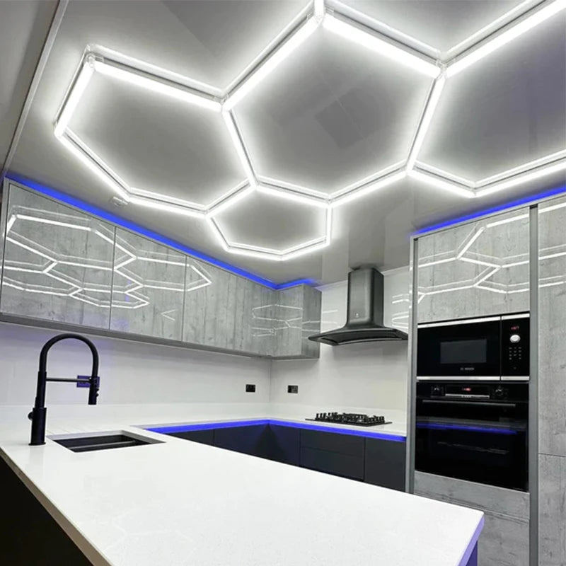 Modern Style Home Decorative Hexagon Lighting Diy Assembly Design Home Interior Lights