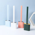 Deep Cleaning Toilet Brush Leakproof Holder Wall Mounted Holder Silicone Toilet Brush