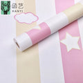 Cartoon Star Self Adhesive Wallpaper for Kids Bedroom Pink Yellow Wallpaper Ins Wall Sticker