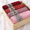 Zifeng OEM Lenco Poliester New Fashion Plain Lace-paneled Chiffon Hijab