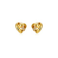 Diamond Heart Earrings S925 Silver Earrings Gold Plated Zircon Knot Twist Earrings Jewelry Women