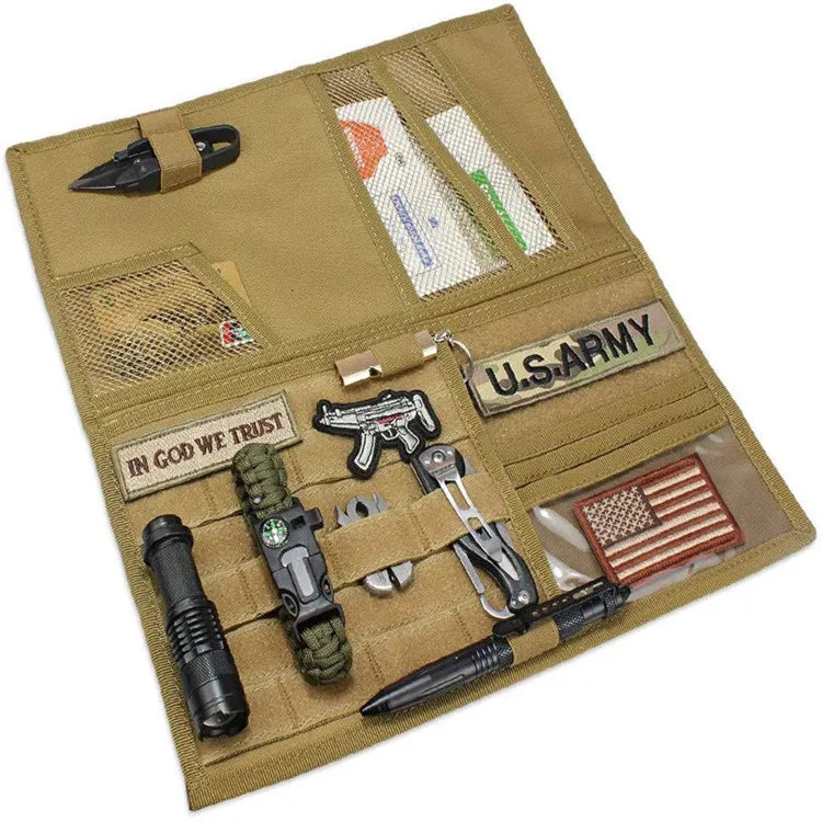Tactical Lightweight Car Visor Card Holder MOLLE Vehicle Sun Visor EDC Tool Pouch Double Sided Organizer CD Storage Bag Holder