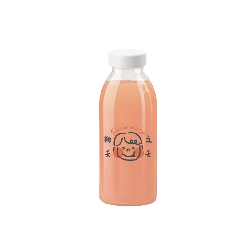 Wholesale 600ml Plastic Drink Bottles for Coffee Beverage Juice Liquor Milk Sugar Cookie Storage for Screen Printing