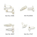 925 Sterling Silver Toggle Closure Cufflinks for Wedding or Gift Elegant Tie Clips