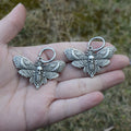 Gothic Vintage Skull Moth Earrings for Men and Women Punk Charm Jewelry Accessories