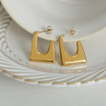 Hot Selling Fashion Trend Personality Stainless Steel 18K Gold Plated Jewelry Earrings for Women