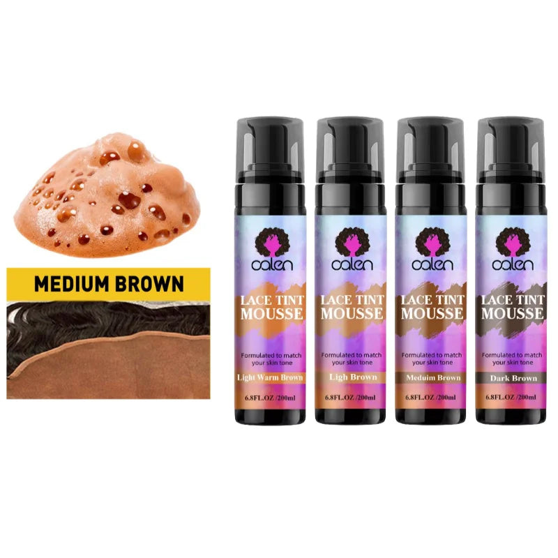200ml Private Label for Lace Closure Frontal Wigs Natural Looking Lace Tint Mousse
