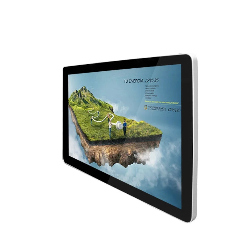 Sliver frame 22 inch 24inch 27inch 32inc 43inch 49inch 55inch android system wall mount lcd advertising display screen indoor