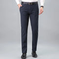 Men's Casual Business Straight Leg Pants Wrinkle Resistant Wrinkle Free MegaBDM