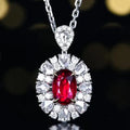 SGARIT Custom Fine Jewelry 18k Gold 1.02ct Natural Pigeon Ruby Pendant Necklace for Women Natural Gemstone Jewelry With AIGS