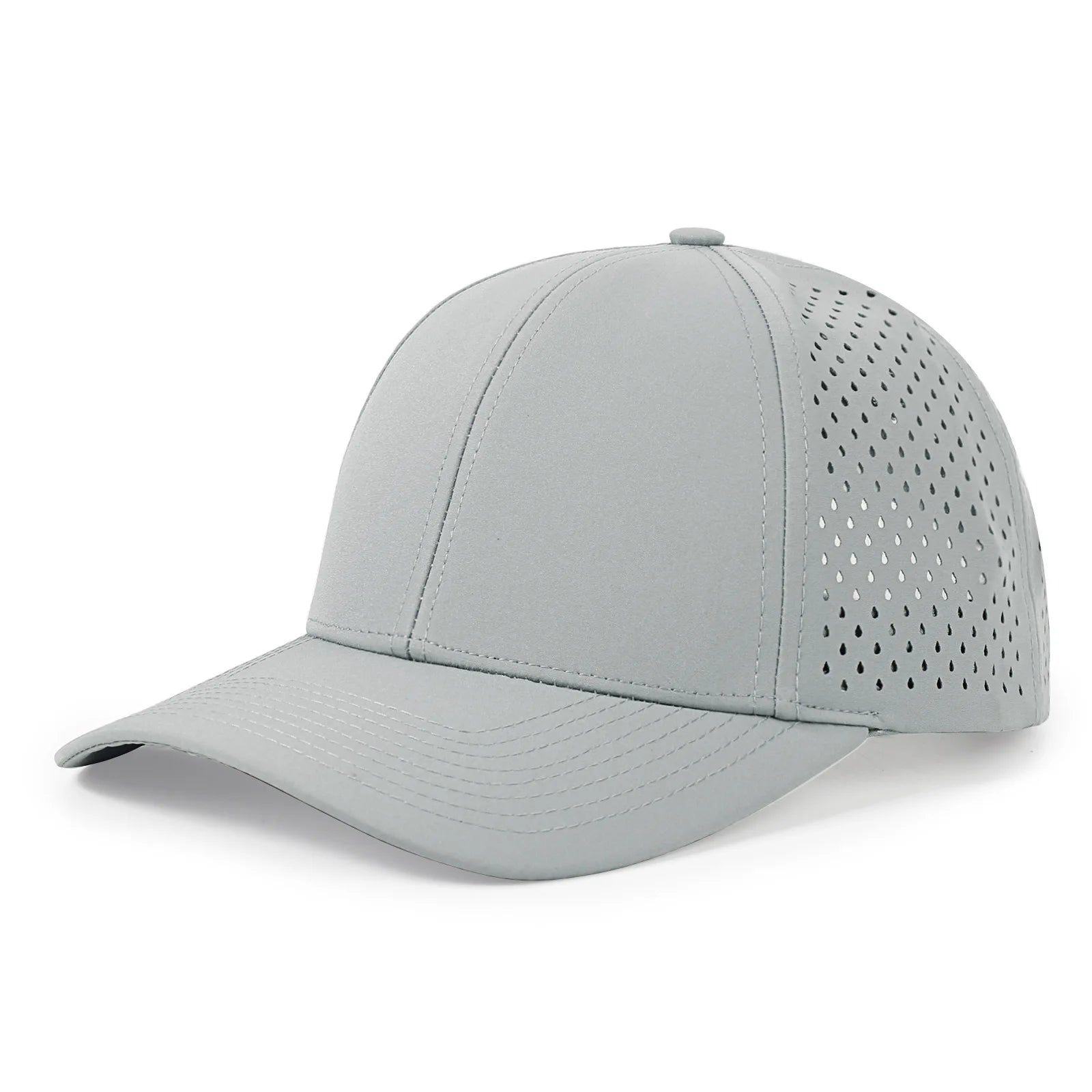 Hot Sale Custom Patch Logo 6 Panel Slight Curved Brim Waterproof Sports Baseball Cap Breathable Polyester Mesh Blank Trucker Hat