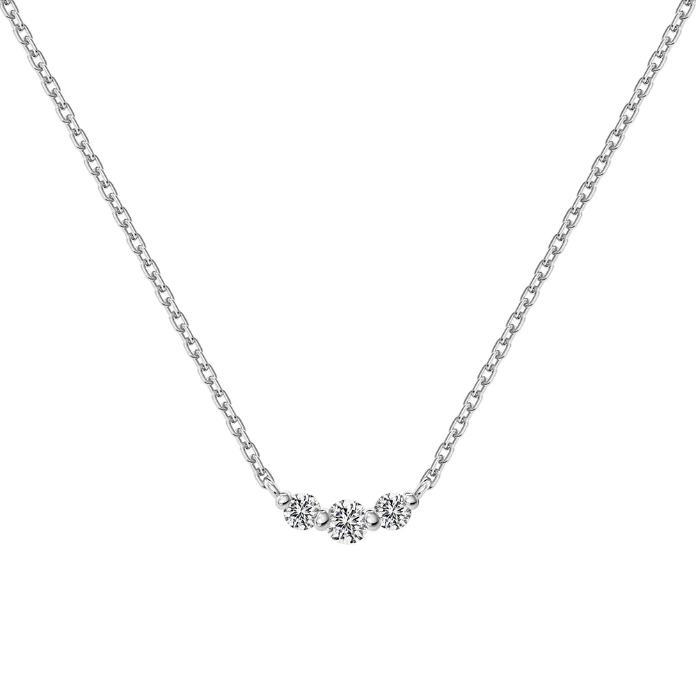 Dylam Trending Fashion Design Women Jewelry Supplier Manufacturer S925 Silver 5A Cubic Zirconia Pendant Jewellery Necklace