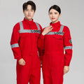Custom Cotton Hi Vis Safety Fire Retardant Coverall Industrial Work Wear Mechanics Oil Resistant Fireproof Working FR Coveralls