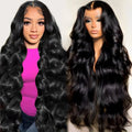 Cheap Natural Color Body Wave 20 Inch Swiss Transparent Lace Front Wigs Brazilian Hair Frontal Wig Human Hair for Black Women