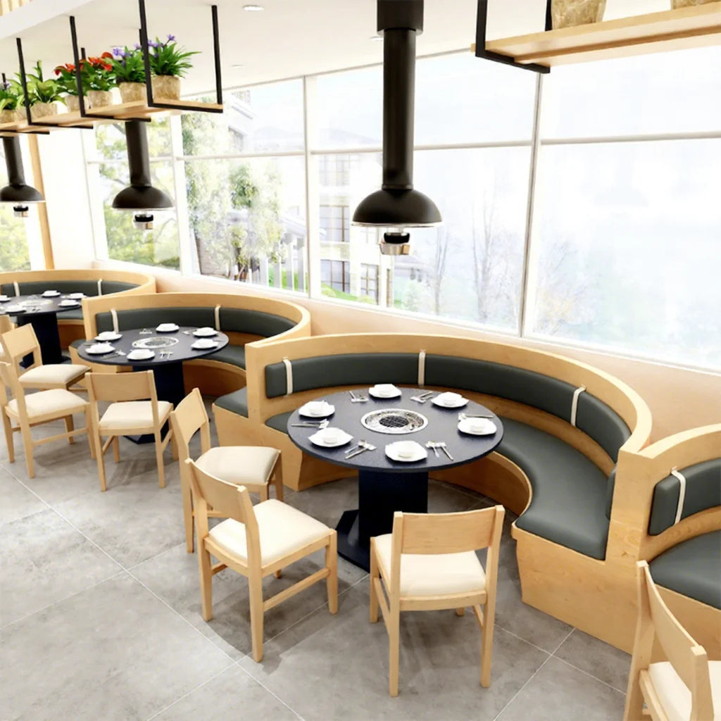 New Design Luxury Restaurant Barbecue Design Hot Pot Restaurant Tables and Chairs New Arrivals Restaurant Furniture Booth Seat