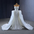 Classic Sweetheart Mermaid Style Fully Beaded Handmade Detachable Two-Wear Mermaid Wedding Dress Rsm222233