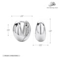 Simple Jewelry Delicate Earrings 18K Gold Plated Round S925 Sterling Silver Glossy Water Drop Shape Earring