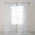 Wholesale Customizable Color Logo Modern White Dots Drip Coating Sheer Tulle Curtains 100% Polyester All-Season Home Living Room