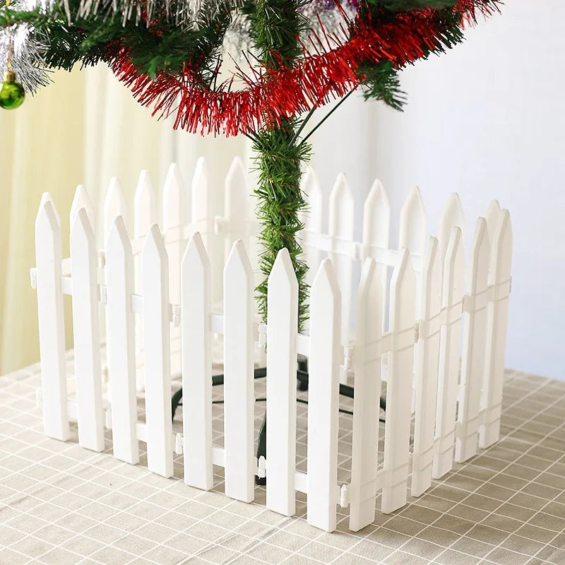 Hot Sale White Plastic Fence Picket Fence Christmas Xmas Tree Wedding Party Decoration Home Garden Border Grass Lawn Edge Fence