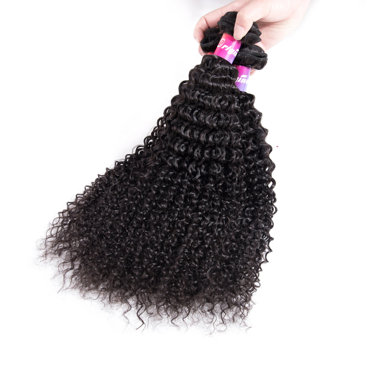 Originea 18Inches 10A Cambodian Kinky Hair Weave Remy Jerry Curly Bundles 100% Virgin Machine Double Weft Extensions No Tangle MegaBDM