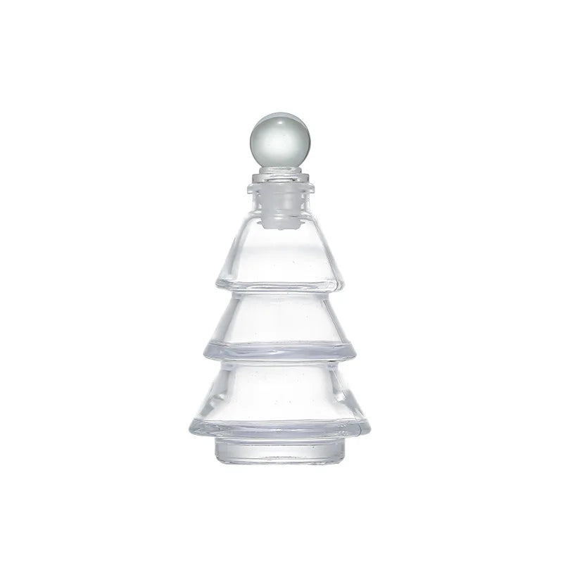 Christmas Tree Fragrance Bottle 80ml Reed Diffuser Bottle Scent Glass Bottle Custom Box