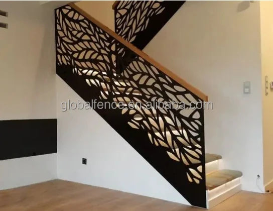 Reilbu Laser Cut Aluminum Railing High End Balustrades & Handrails Stair Railing