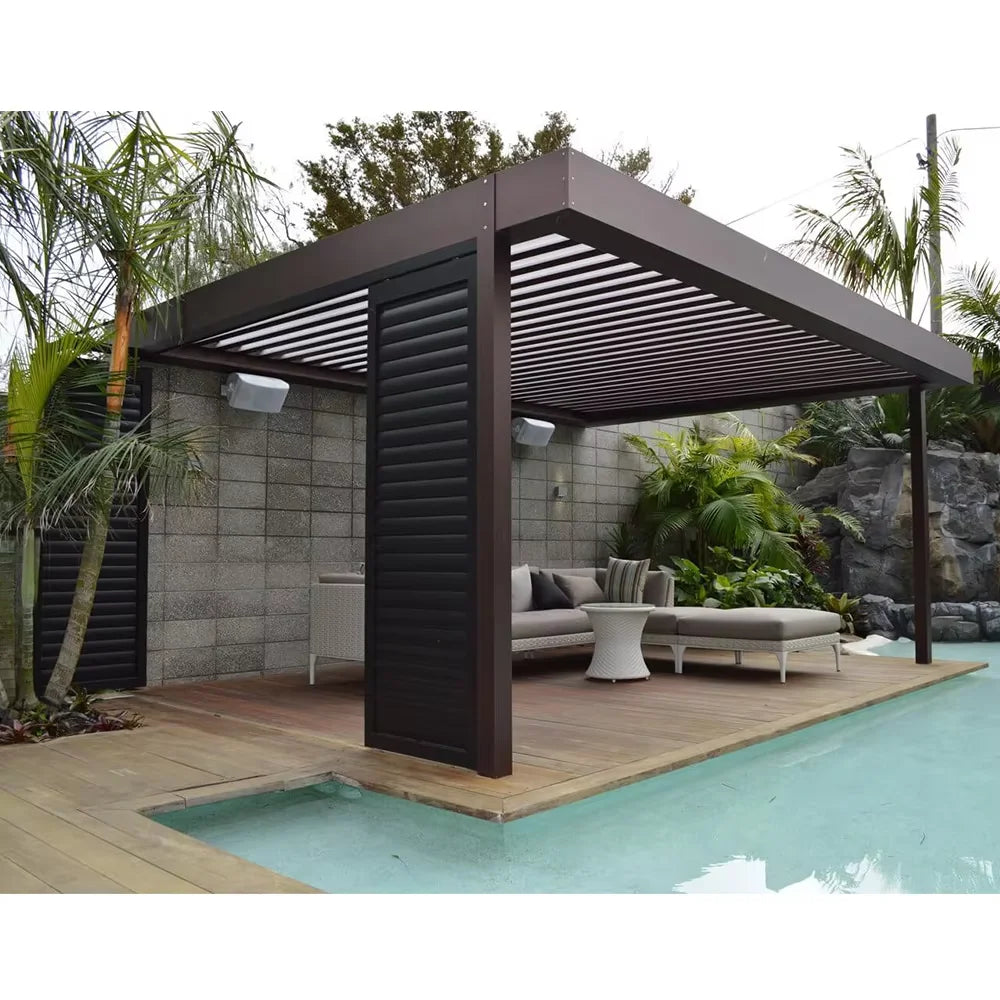 Bioclimatique Pergola ExtÃ©rieur En Aluminium Bioclimatica Pergola Avec Cadre Fini En Poudre Pergola Bioclimatique Avec Finition