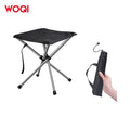 Woqi Foldable Camping Stool Travel Chair Super Compact Ultralight Weight Tiny Size to Carry Out to Hiking