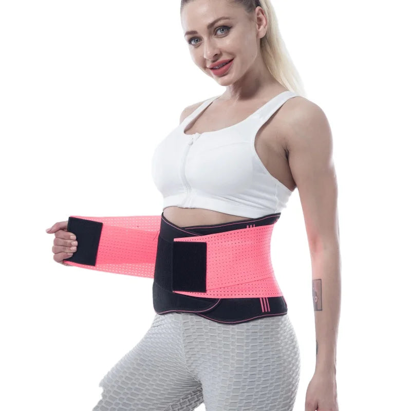 Wholesale Waist Trimmer Belt Adjustable Lumbar Support Brace Pain Relief Elastic Slimming Trainer Brace