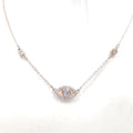925 Sterling Silver Turkey Eye Pendant Necklace Cubic Zirconia Gold Plated Rhodium Plated Link Stylish Trendy Design for Parties MegaBDM