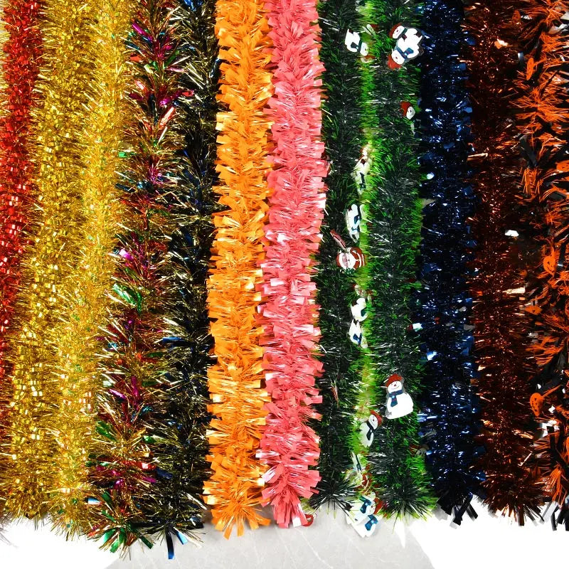 Luxury Factory 2m Reusable Eco-Friendly Non-Toxic Customizable Color Wall Hung Christmas Tree Ornament PVC Ribbon Loop Madder MegaBDM
