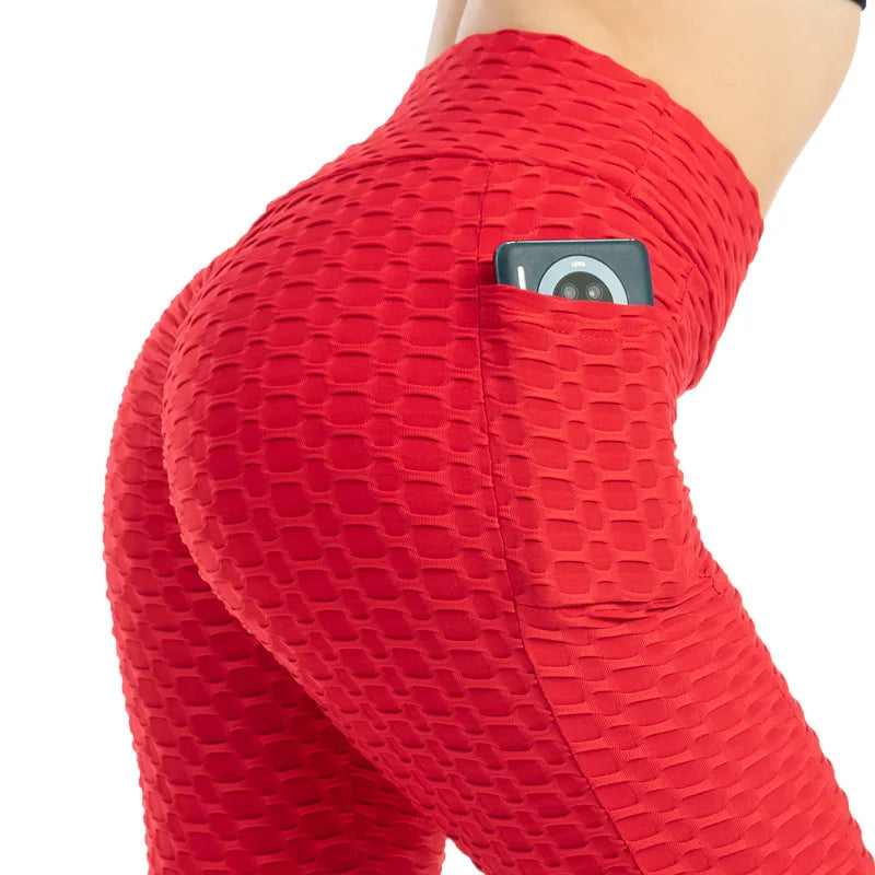 2025 New Fashion Women Pocket Slim Solid Color Lift the Hips High Elastic Long Sport Leggings Many Colors Yoga Pants
