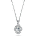 Gorgeous Jewelry S925 Sterling Silver Pendant Female Fashion Crown 1Carat Oval Egg Shaped Moissanite Necklace for Women
