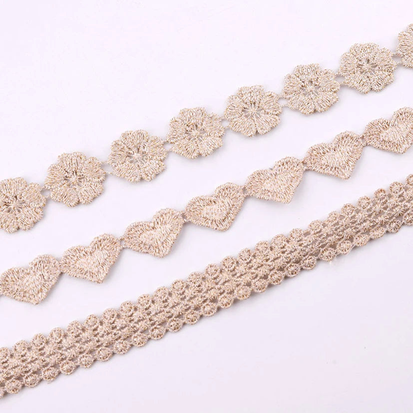 Deepeel RC155 Clothing Sewing Accessories Home Textiles Garment Openwork Embroidery Cotton Lace Fabric
